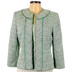 Kasper Green and Silver Tweed Blazer, size 16